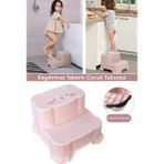 Empressco Meleni Baby Kaydırmaz Çocuk Taburesi - Çift Basamaklı Banyo Lavabo Merdiven Yükseltici Bebek Basamağı Pembe - Fiyatı, Yorumları - Altın
