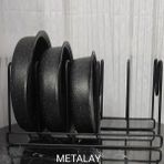 Empressco Metalay Metal Siyah Tava ve Tencere Kapağı Düzenleyici Tava Organizeri - Fiyatı, Yorumları - Ahşap Rengi - Seçenek 1