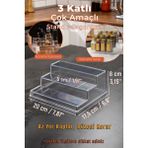 Empressco Mienda Home Mienda Home Şeffaf Pleksi Akrilik Merdiven Stand Baharatlık Standı Kozmetik Standı Organizeri - Fiyatı, Yorumları - Ahşap - 1 lt