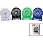 Empressco Mini Fan USB Şarjlı Masa Üstü Mini Vantilatör (5067) - Açık Beyaz - Gri