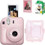 Empressco Mini Instax Fotoğraf Makinesi ve 20'li Film Seti, Pembe Pleksi Kılıf ve Çerçeve - Ahududu