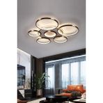 Empressco Modern Siyah Kasa 75 cm Beyaz Ledli Plofonyer Avize - Seçenek 1 - Ahşap