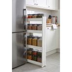 Empressco Mulina Home Slim 4 Katlı Çok Amaçlı Tekerlekli Organizer Mutfak Rafı (Beyaz) - Fiyatı, Yorumları - Almond Cream
