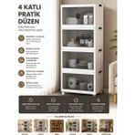 Empressco Myplas Çok Amaçlı Portatif 4 Katlı Tekerlekli Dolap - Fiyatı, Yorumları - Ahşap - Seçenek 1