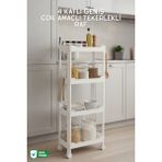 Empressco Nandy Home 4 Katlı Geniş, Tekerlekli Düzenleyici Raf, Çok Amaçlı Tekerlekli Organizer - Fiyatı, Yorumları - Almond Cream