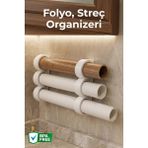 Empressco Nandy Home Pratik Yapışkanlı Mutfak Düzenleyici Rulo Streç ve Folyo Tutucu Organizer - Fiyatı, Yorumları - Ahşap Rengi - Seçenek 1