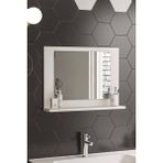 Empressco Nysamo 60X45CM Beyaz Raflı Banyo Aynası Dresuar Salon Aynası - Fiyatı, Yorumları - 1/100 Toz Ceviz