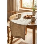 Empressco Organik Ham Keten Runner 40X110 Cm, Doğal ve Şık Ev Dekorasyonu - 10 x 10 cm