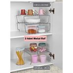 Empressco Orsa Home 3 Adet 31 cm Krom Dolap Içi Düzenleyici Raf,mutfak Organizeri,düzenleyici Raf - Fiyatı, Yorumları - Almond Cream