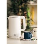Empressco Paslanmaz Çelik Su Isıtıcısı Kettle El Yakmaz Gövde Beyaz Renk - 1BW-Beyaz