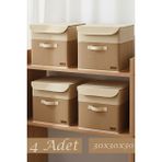 Empressco Ph Prendi Home 4’lü Beyaz Garnili Jüt Kapaklı Kumaş Dolap Içi Düzenleyici Kutu - 30X30X30 cm Katlanabilir Saklama K - Fiyatı, Yorumları - Seçenek 1 - Ahşap