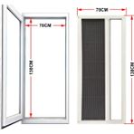 Empressco Pileli Plise Sürgülü Akordiyon Katlanır Pencere Sinekliği, 70X140 cm - 001-Renkli - Seçenek 1