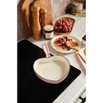 Empressco Pink 20 cm Demir Döküm Emayeli Tava, Şık ve Dayanıklı Mutfağınız Için