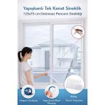 Empressco Pratik ve Şık Yapışkanlı Sineklik 125X75 Cm, Delmesiz Montaj Kolaylığı - 001-Renkli - Seçenek 1