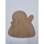 Empressco Renkli Ahşap Çanta, Boyama ve Sanat Etkinliği, 15X13 Cm, Eğlenceli ve Yaratıcı - Seçenek 1 - Açık Bej