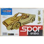 Empressco Renkli Ahşap Maket Spor Araba, Eğlenceli ve Şık Hobi Oyunu - Seçenek 1 - Açık Bej