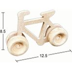 Empressco Renkli Ahşap Oyuncak Bisiklet 12,5x8,5cm, Eğlenceli ve Şirin Tasarım - Seçenek 1 - Açık Bej