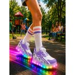Empressco Renkli Işıklı Spor Ayakkabı ve Tekerlekli Sneakers, Konfor ve Tarz Birlikte - --