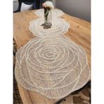 Empressco Runner Lüx Masa Örtüsü Dantel Gold Simli Bej 140X45CM - 10 x 10 cm