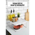 Empressco Şener Collection Tezgah Üstü ve Dolap Içi Düzenleyici Raf Mutfak Organizeri Tabak Bardak Baharatlık Rafı - Fiyatı, Yorumları - Almond Cream