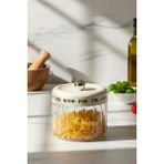 Empressco Sevinse Home Mood Krem Çizgili Vakum Kapaklı Motto Cam Kavanoz, Baharatlık, Şekerlik 850 ml - Fiyatı, Yorumları - Altın - 1 - 1,3 lt