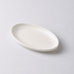 Empressco Şık 2'li 25 cm Krem Porselen Kayık Sunum Tabağı Servis Seti - Seçenek 1 - 51R-Turuncu