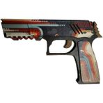 Empressco Turuncu Ahşap Cs:go P250 Lastik Atar Oyuncak Tabanca - Seçenek 1 - Altın