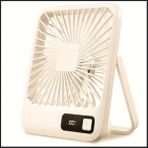 Empressco Ultra Ince Masaüstü Fan, 5 Hız, LED Gösterge, Şarjlı, Serinleten Mini Klima - Altın