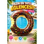 Empressco Viyol Marketim Donut Şişme Simit 65 cm – Havuz Simidi, Deniz Simidi, Renkli Desenli Şişme Yüzük - Fiyatı, Yorumları - Altın - 0 - 12 Ay