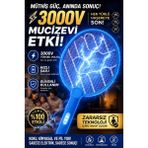 Empressco Xolo Mavi LED Sinek Öldürücü Raket Şarjlı 3000V Elektrikli Haşere Kovucu Sivrisinek Aparatı - Fiyatı, Yorumları - 0,5 L