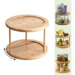 Empressco Zesy Concept Bambu 2 Katlı Döner Stand Mutfak Organizeri Sunumluk Düzenleyici Baharat Standı - Fiyatı, Yorumları - Ahşap - 1 lt