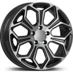 Emr 15 Inç 4X100 Clio Getz I20 Siyah Elmas Kesim Jant Modeli (4 Adet) - Black Silver