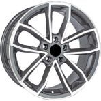 Emr 17 Inç 5X112 Golf Leon Jetta Uyumlu Gun Metal Elmas Kesim Jant Modeli Volkswagen Seat Skoda Audi (4 Adet)