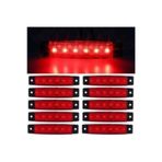 Emr Dorse Parmak Lamba 12 -24 Volt 6 Ledli (Kırmızı Renk) 10 Adet Parmak Led Dorse Kamyon Led Lamba