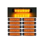 Emr Dorse Parmak Lamba 12 -24 Volt 6 Ledli (Sarı Renk)10 Adet Parmak Led Dorse Kamyon Led Lamba