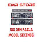 Emr Store Kişiye Özel Uv Baskı Isimli 2 Adet Tüm Araçlara Uyumlu Logo Siyah Oto Plakalık