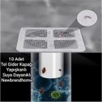 Emrah Gültekin Banyo Duş Gider Süzgeci 10 ADET Gider Kapağı Saç Küvet Drenajı Duş Tahliye Kapağı 10X10 cm Yapışkanlı Temizlik Teli