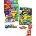 Emrah Gültekin Pokemon Uno Kart Oyunu ve Pokemon Boyama Seti 2li Avantaj Paketi Hediyeli Set Düdük Şeker Hediyeli - Pokemon UNO-boyama