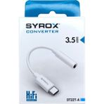 Emre Bilişim Syrox DT22T-A Type-C To 3.5mm Jack Kulaklık Çevirici Aux Dönüştürücü Adaptör - Siyah