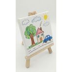 EMRİN AHŞAP OYUNCAK VE HEDİYELİK EŞYA Masaüstü Şövale, Ahşap, Mini Şövale, Üç Ayaklı, Resim Şövalesi, Ressam Sehpası