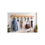 EMRMOBILYA 105CM Ahsap Renk Oval kesim Duvara Monte Askılık
