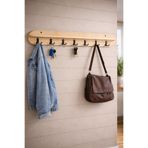 EMRMOBILYA 120 CM Ahsap Renk Oval Kesim Duvara Monte Askılık
