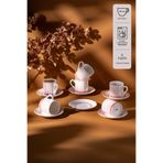 Emsan Belmond New Bone 6 Kişilik Kahve Fincan Takımı 90 ml Turuncu