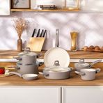 Emsan Crystal Bej 11 Parça Tencere Seti