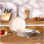 Emsan Crystal Bej 3 Parça Tencere Tava Seti