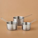 Emsan Fiorino Indüksiyon Tabanlı Çelik 3 Parça Mini Sütlük/sosluk Set - Gümüş - 1,6 lt