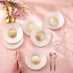 Emsan Golden 6 Kişilik 21 cm Cam Pasta Seti