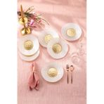 Emsan Golden 6 Kişilik Cam Pasta Seti 21 Cm Gold