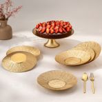 Emsan Golden 7 Parça Cam Pasta Tatlı Seti