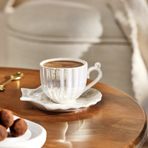 Emsan İstiridye 2 Kişilik Porselen Beyaz 90 ml Kahve Fincanı Takımı